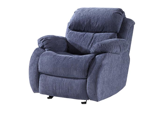 欧兰格家具美式客厅蓝色多功能单人沙发